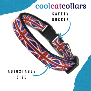 Union Jack British Flag Cat Collar